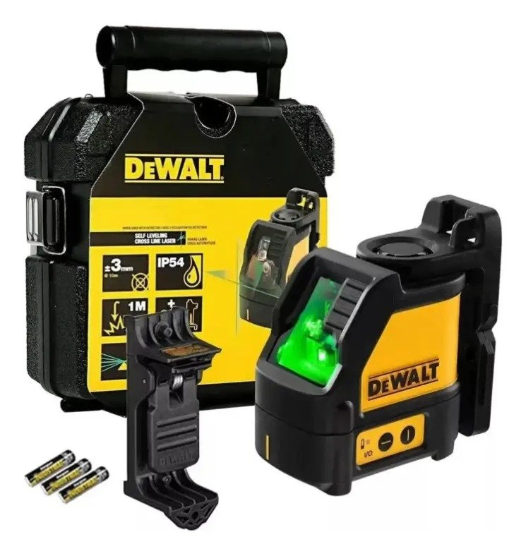 Nivel a Laser Verde Alcance de 30 Metros DEWALT DW088CG Inclui Pilhas Suporte e Maleta 9523